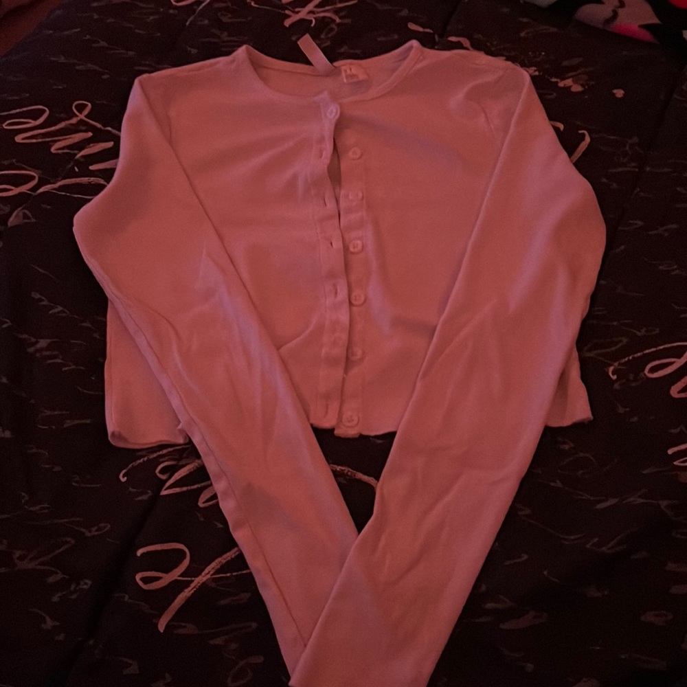 Forever 21 crop top button up shirt..a white one and a black one